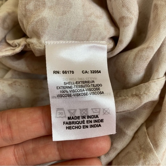 Anthropologie Ollari Boho Animal Print Pull On Tapered Realxed Summer Pants Sz M - Picture 15 of 16